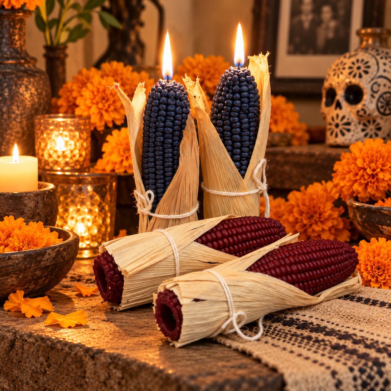 Vela elote Azul